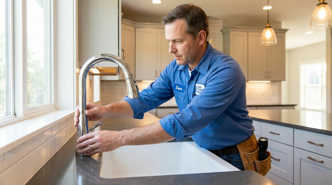 Kitchen faucet installation by Johns Plumbing LLC in Mendham