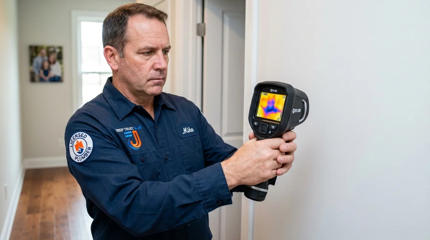 Thermal imaging leak detection by Johns Plumbing LLC in Mendham